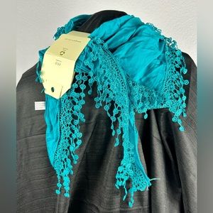 Turquoise blue scarf NEW never used.